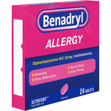 Benadryl® Allergy Relief 25 mg Strength Tablet 24 per Box (783320_BX) 24/BX