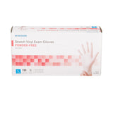 McKesson Exam Glove Large NonSterile Stretch Vinyl Standard Cuff Length Smooth Ivory Not Rated (409744_BX) 100/BX