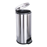 McKesson Trash Can 32 Quart / 8 gal. Silver Metal Round (1223690_EA) 1/EA