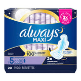 Always® Maxi Feminine Pad Overnight Heavy Absorbency (785309_PK) 20/PK