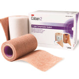 3M™ Coban™ 2 2 Layer Compression Bandage System 2-9/10 Yard X 4 Inch / 4 Inch X 5-1/10 Yard Self-Adherent / Pull On Closure Tan / White NonSterile 35 to 40 mmHg (989726_CS) 8/CS