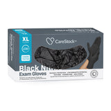 CareStock™ Exam Glove X-Large NonSterile Nitrile Standard Cuff Length Fully Textured Black Not Rated (1230895_CS) 2300/CS
