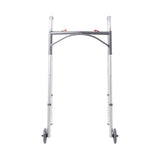 McKesson Dual Release Folding Walker with Wheels Adjustable Height Aluminum Frame 350 lbs. Weight Capacity 32 to 39 Inch Height (1076176_EA) 1/EA