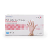McKesson Pink Nitrile® Exam Glove Large NonSterile Nitrile Standard Cuff Length Textured Fingertips Pink Not Rated (1065403_CS) 2500/CS