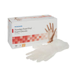 McKesson Exam Glove X-Small NonSterile Vinyl Standard Cuff Length Smooth Clear Not Rated (832680_BX) 150/BX