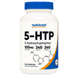 nutricost® 5-HTP Dietary Supplement 5-Hydroxytrptophan 100 mg Strength Capsule 240 Per Bottle (1270260_BT) 1/BT