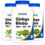 nutricost® Dietary Supplement Ginko Biloba 120 mg Strength Capsule 240 Per Bottle (1270262_BT) 1/BT