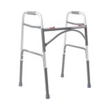 McKesson Bariatric Dual Release Folding Walker Adjustable Height Steel Frame 500 lbs. Weight Capacity 32-1/2 to 39 Inch Height (1065262_EA) 1/EA