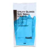 Ansell Utility Glove Small Flock Lined Latex / Nitrile Blue 13 Inch Straight Cuff NonSterile (199695_DZ) 12/DZ