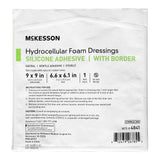 McKesson Foam Dressing 9 X 9 Inch With Border Waterproof Film Backing Silicone Gel Adhesive Sacral Sterile (1238306_EA) 1/EA