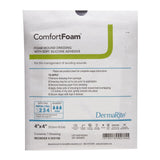 ComfortFoam™ Foam Dressing 4 X 4 Inch Without Border Film Backing Silicone Face Square Sterile (835615_BX) 10/BX