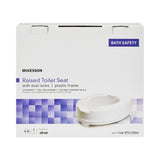 McKesson Raised Toilet Seat 4 Inch Height Standard / Elongated 400 lbs. Weight Capacity (1095384_EA) 1/EA