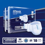 Attends® Overnight Unisex Adult Incontinence Brief Medium Disposable Heavy Absorbency (1078990_CS) 72/CS