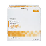 McKesson Spandagrip™ Elastic Tubular Support Bandage 4 Inch X 11 Yard Large Knee / Medium thigh Pull On Natural NonSterile Size F Standard Compression (1112853_BX) 1/BX