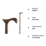 Brazos™ Twisted T-Handle Cane Wood 37 Inch Height Wood Grain (1229012_EA) 1/EA