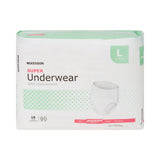 McKesson Unisex Adult Absorbent Underwear Pull On with Tear Away Seams Large Disposable Moderate Absorbency (1123833_CS) 72/CS