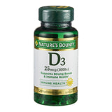 Nature's Bounty® Vitamin Supplement Vitamin D 1,000 IU Strength Softgel 100 per Bottle (852699_BT) 1/BT