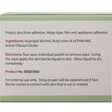 Safe N Simple™ Skin Barrier Wipe 43% / 20% Strength Isopropyl Alcohol / Butyl Ester of PVM/MA Copolymer Individual Packet NonSterile (895485_BX) 50/BX