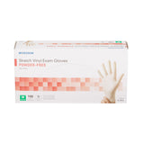 McKesson Exam Glove Medium NonSterile Stretch Vinyl Standard Cuff Length Smooth Ivory Not Rated (409743_CS) 1000/CS