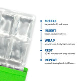Polar Ice® Cold Pack with Wrap Knee Standard 13 X 16 Inch Nylon / Polyester / Water Reusable (1106916_EA) 1/EA