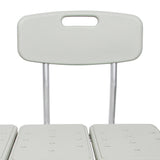 McKesson Knocked Down Bath Transfer Bench Removable Arm Rail 17-1/2 to 22-1/2 Inch Seat Height 400 lbs. Weight Capacity (1065210_EA) 1/EA