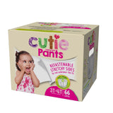 Cutie Pants® Female Toddler Training Pants Size 3T to 4T Disposable Heavy Absorbency (831580_CS) 92/CS