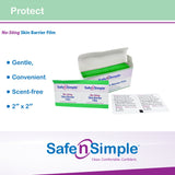 Safe N Simple™ No-Sting Skin Barrier Wipe 60% / 20% Strength Purified Water / Polyvinylpyrrolidone / Glycerin / Propylene Glycol Individual Packet Sterile (869585_EA) 1/EA