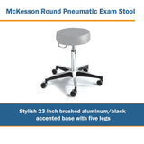 McKesson Exam Stool Backless Pneumatic Height Adjustment 5 Casters Clamshell (407031_EA) 1/EA