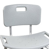 McKesson Bath Bench Without Arms Aluminum Frame Removable Backrest 19-1/4 Inch Seat Width 300 lbs. Weight Capacity (1073631_CS) 4/CS