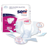 Seni® Super Quatro Unisex Adult Incontinence Brief Regular Disposable Heavy Absorbency (1163837_PK) 10/PK