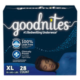 GoodNites® Male Youth Absorbent Underwear Pull On with Tear Away Seams X-Large Disposable Heavy Absorbency (1246168_CS) 28/CS