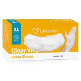 CareStock™ Exam Glove X-Large NonSterile Vinyl Standard Cuff Length Smooth Clear Not Rated (1230910_BX) 100/BX