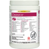 Dispatch® with Bleach Surface Disinfectant Cleaner Premoistened Manual Pull Wipe 150 Count Canister Fruity Floral Bleach Scent NonSterile (735385_PK) 150/PK