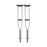 McKesson Underarm Crutches Adult 5 Foot 2 Inch to 5 Foot 10 Inch User Height Aluminum Frame 350 lbs. Weight Capacity (1065230_CS) 8/CS