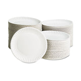 AJM Packaging Corporation White Paper Plates, 9" dia, 100/Pack, 10 Packs/Carton (AJMPP9GREWH) Case of 1000