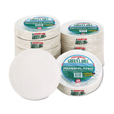 AJM Packaging Corporation White Paper Plates, 9" dia, 100/Pack, 10 Packs/Carton (AJMPP9GREWH) Case of 1000