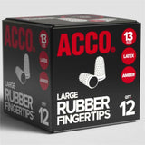 ACCO Rubber Finger Tips, 13 (Large), Amber, Dozen (ACC54033) Box of 12