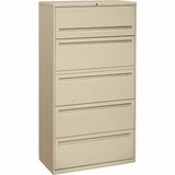 HON Brigade 700 Series Lateral File, 4 Legal/Letter-Size File Drawers, 1 File Shelf, 1 Post Shelf, Putty, 36" x 18" x 64.25" (HON785LL) Each