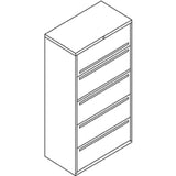 HON Brigade 700 Series Lateral File, 4 Legal/Letter-Size File Drawers, 1 File Shelf, 1 Post Shelf, Putty, 36" x 18" x 64.25" (HON785LL) Each