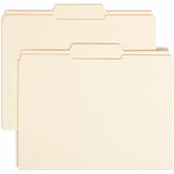 Smead 1/3 Tab Cut Letter Recycled Top Tab File Folder, 8 1/2" x 11", 3/4" Expansion, Manila, 100/Box (SMD10336) Box of 100