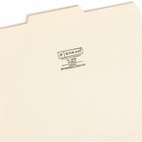 Smead 1/3 Tab Cut Letter Recycled Top Tab File Folder, 8 1/2" x 11", 3/4" Expansion, Manila, 100/Box (SMD10336) Box of 100
