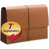 Smead TUFF Letter Recycled File Wallet, 12 3/8" x 10", 7" Expansion, Redrope, 5/Box (SMD71165BX) Box of 5