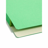 Smead TUFF Pocket Straight Tab Cut Legal Recycled File Pocket, 8 1/2" x 14", 3 1/2" Expansion, Green, 25/Box (SMD74226BX) Box of 25