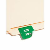 Smead Numerical End Tab File Folder Labels, 6, 1.5 x 1.5, Green, 250/Roll (SMD67426) 1 Roll