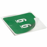 Smead Numerical End Tab File Folder Labels, 6, 1.5 x 1.5, Green, 250/Roll (SMD67426) 1 Roll