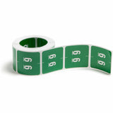 Smead Numerical End Tab File Folder Labels, 6, 1.5 x 1.5, Green, 250/Roll (SMD67426) 1 Roll