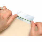 Tabbies Self-adhesive File Folder Label Protectors, For 3 1/2" x 2" Sheet, Clear, 100/Pack (TAB58385) Pack of 100