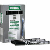 Dixon Industrial RediMark Chisel Tip Permanent Markers, Black Ink, Metal Barrel, 12/Dozen (DIX87170) 1 Dozen