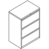 HON Lateral Files, 3-Drawer, 36" x 19.3" x 40.9", Black (HON883LP) Each