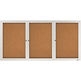Quartet Enclosed Bulletin Board for Indoor Use, 36" x 72", Natural Cork Surface (QRT2366) Each